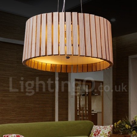 Modern Contemporary Wood Drum Pendant Light Modern Contemporary Wood Drum Pendant Light