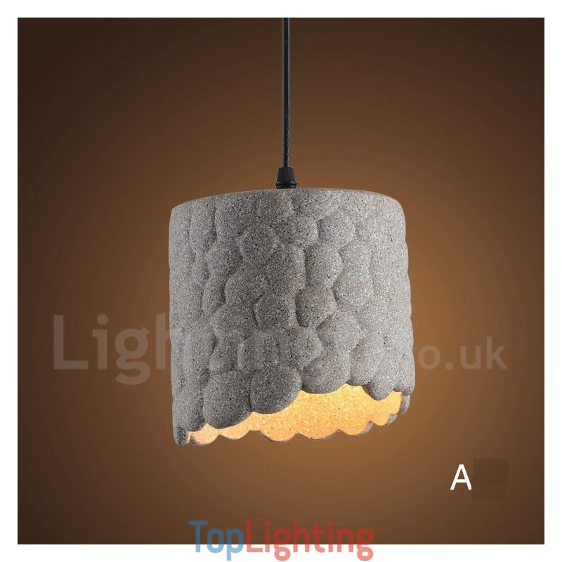 Retro Vintage Concrte 1 Light Pendant Light