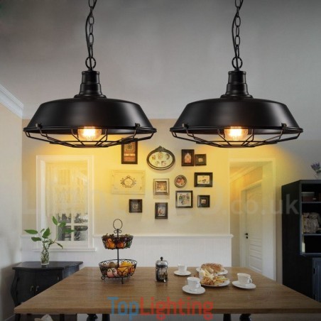 Retro Vintage Black Metal Pendant Light Retro Vintage Black Metal Pendant Light