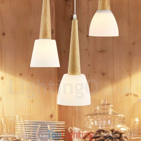 Rustic Lodge Wooden Pendant Light with Glass Shade Rustic Lodge Wooden Pendant Light with Glass Shade