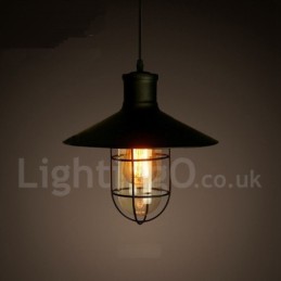 Retro Vintage Metal 1 Light Pendant Light