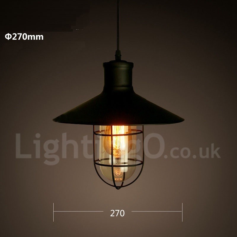 Retro Vintage Metal 1 Light Pendant Light