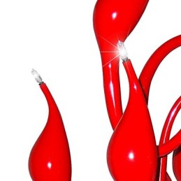 Modern Chandelier Light 18 Lights G4 Red Painting
