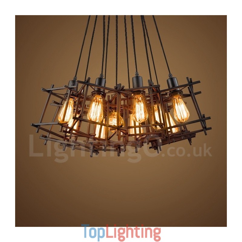 Retro Vintage Metal Pendant Light (Multiple Shades with one pendant fixed) (Please select the Quantity of the shade below)