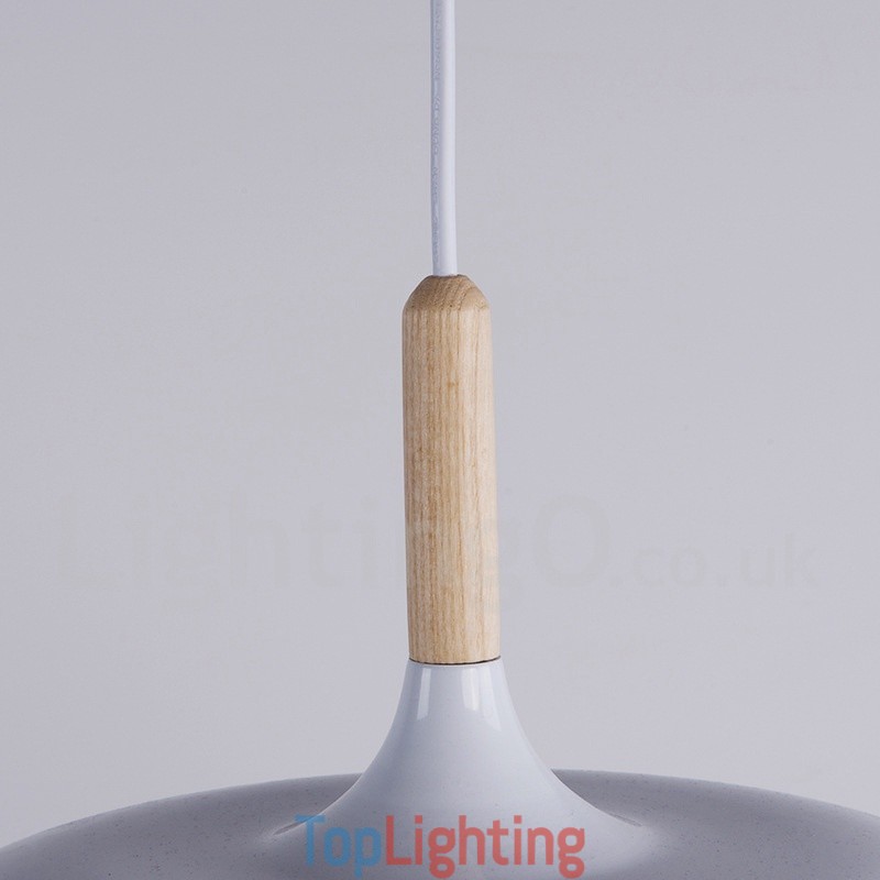 Modern Contemporary Wood Metal Pendant Light