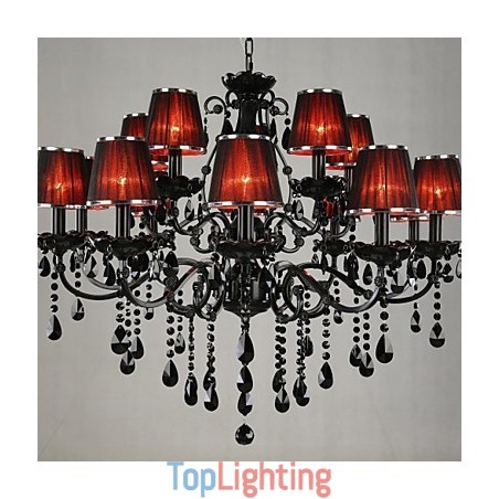 Chandelier Crystal Modern Contemporary Crystal 15 Light Red Chandelier Crystal Modern Contemporary Crystal 15 Light Red