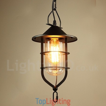 Vintage Metal Pendant Light with Glass Shade Vintage Metal Pendant Light with Glass Shade