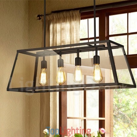 Rustic Lodge Vintage Metal Pendant Light with Glass Shade Rustic Lodge Vintage Metal Pendant Light with Glass Shade
