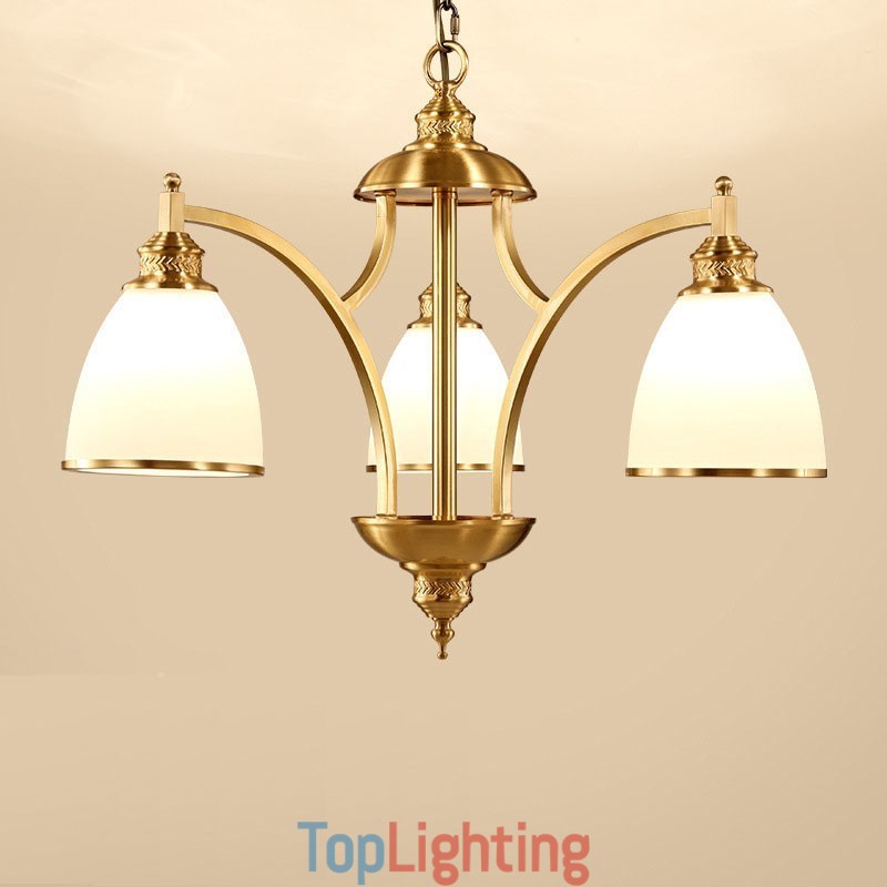 3 Light Rustic Lodge Integrated Metal Copper Chandelier