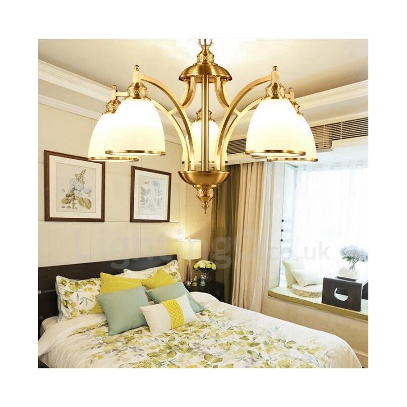 5 Light Rustic Lodge Integrated Metal Copper Chandelier