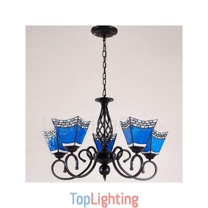 5 Light Mediterranean Style Integrated Metal Chandelier