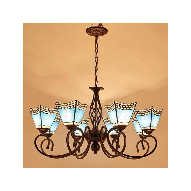 8 Light Mediterranean Style Integrated Metal Chandelier