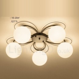 5 Light Rustic Lodge Integrated Chandelier