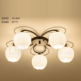 5 Light Rustic Lodge Integrated Chandelier