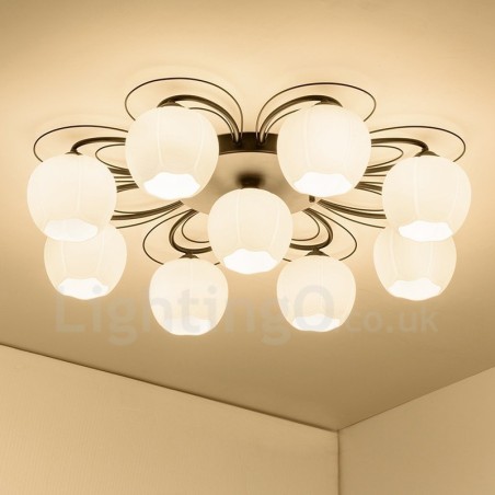 9 Light Rustic Lodge Integrated Chandelier 9 Light Rustic Lodge Integrated Chandelier