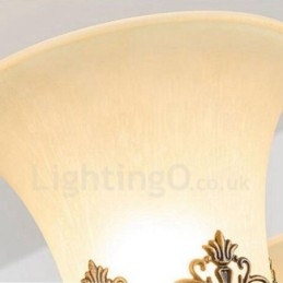 6 Light Rustic Lodge Integrated Metal Chandelier