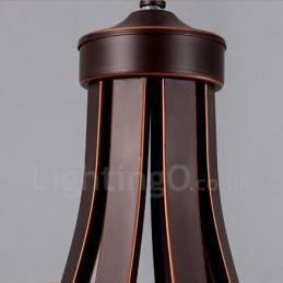 6 Light Rustic Lodge Integrated Metal Chandelier
