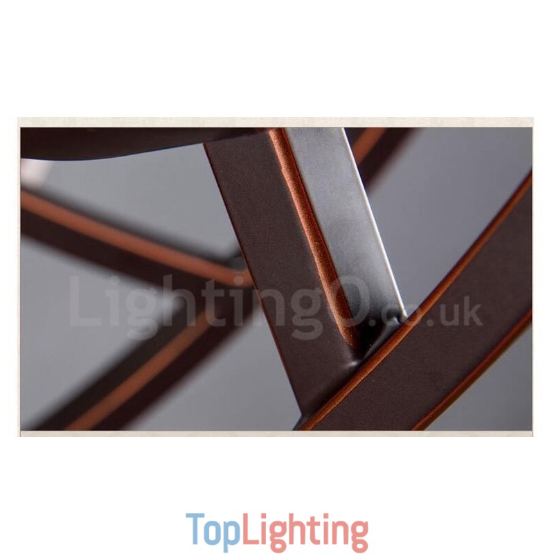 8 Light Rustic Lodge Integrated Metal Chandelier