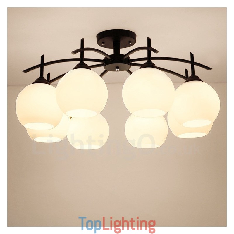 8 Light Traditional Classic Integrated Chandelier
