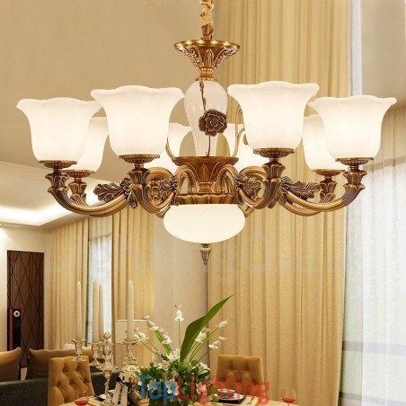 8 Light Traditional Classic Integrated Metal Luxury Chandelier 8 Light Traditional Classic Integrated Metal Luxury Chandelier
