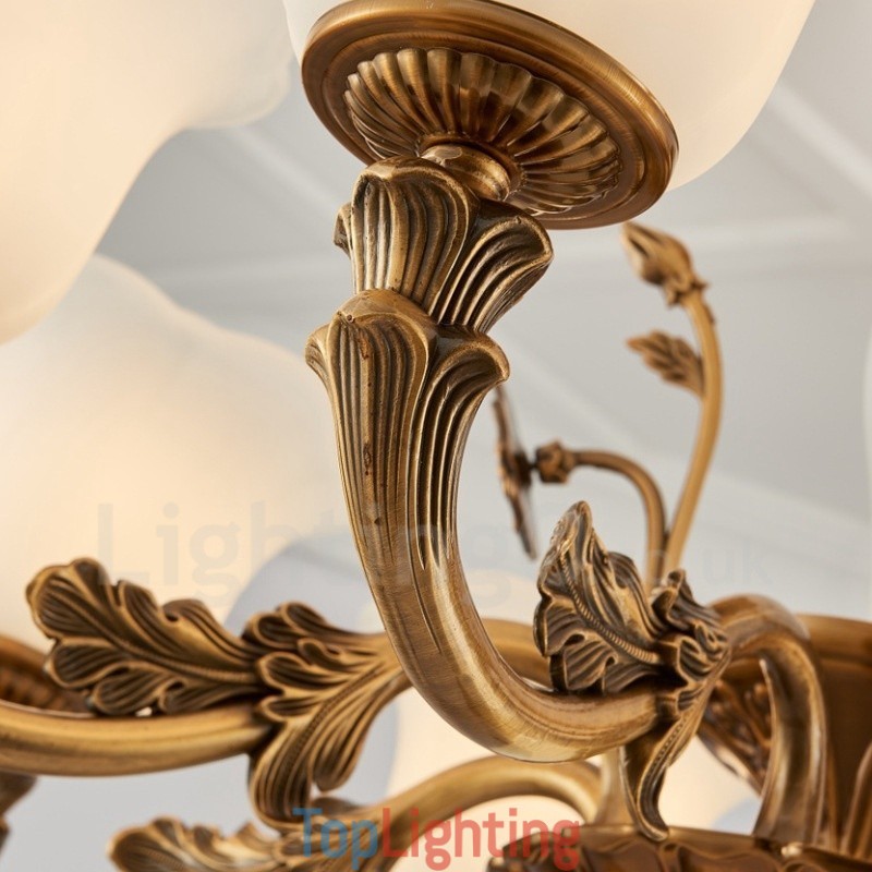 8 Light Traditional Classic Integrated Metal Luxury Chandelier