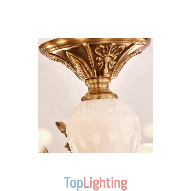 8 Light Traditional Classic Integrated Metal Luxury Chandelier