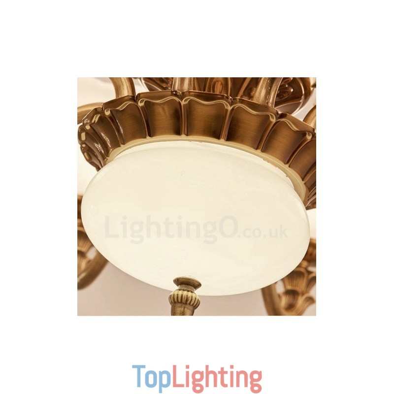 8 Light Traditional Classic Integrated Metal Luxury Chandelier