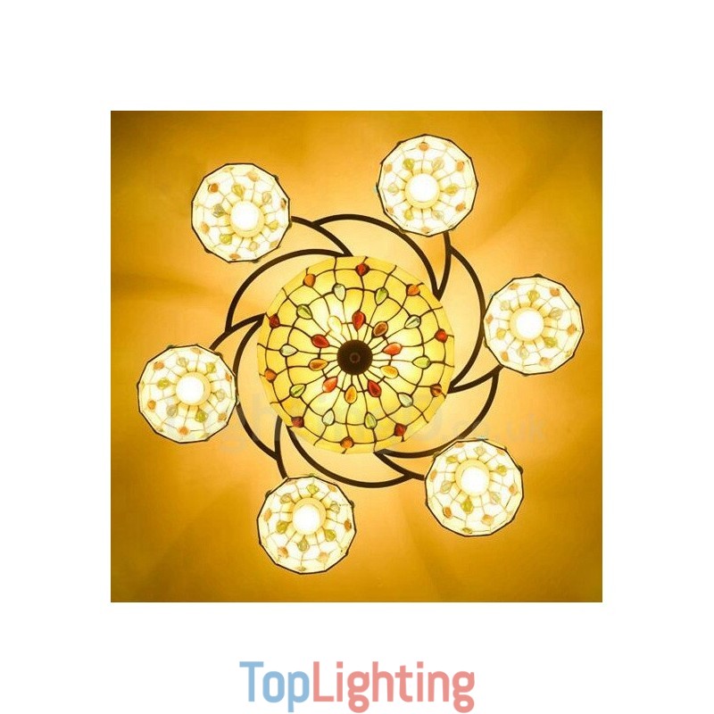 9 Light Mediterranean Style Integrated Chandelier