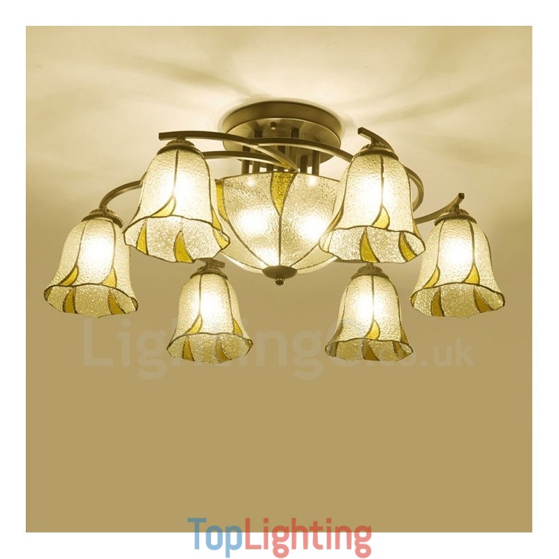 9 Light Mediterranean Style Integrated Bath Metal Chandelier