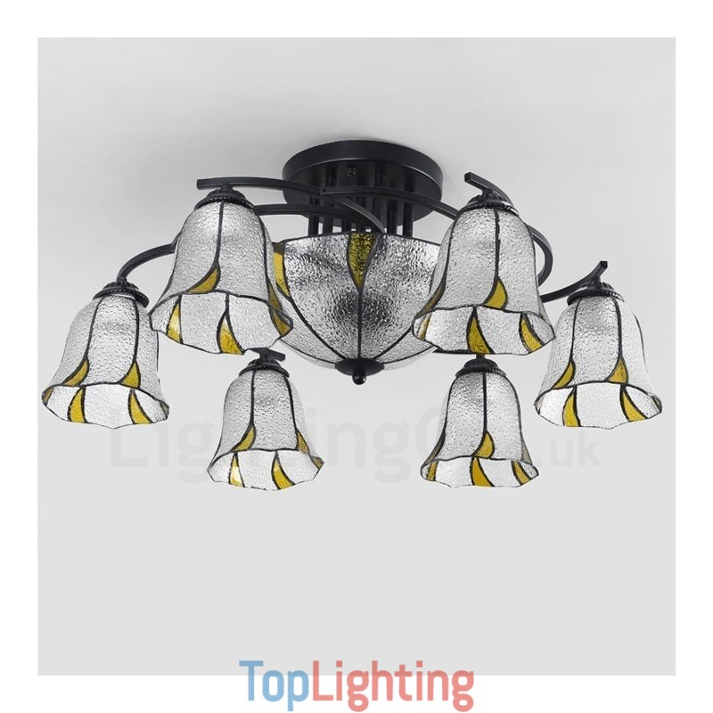 9 Light Mediterranean Style Integrated Bath Metal Chandelier