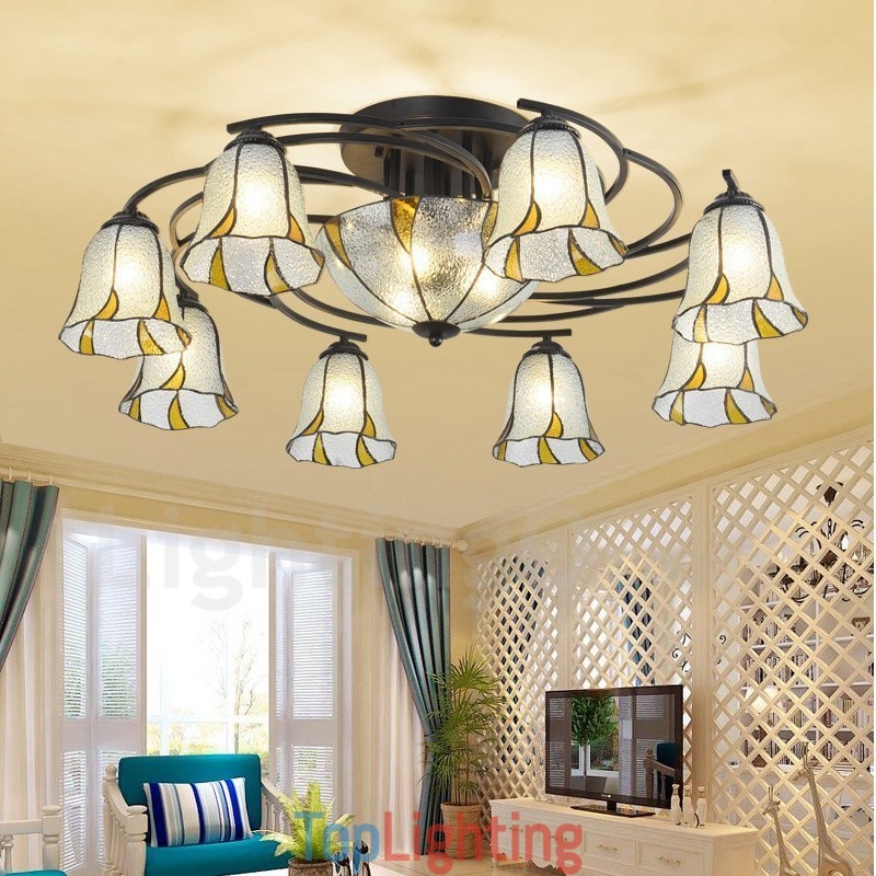 11 Light Mediterranean Style Integrated Bath Metal Chandelier