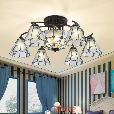 9 Light Mediterranean Style Integrated Bath Metal Chandelier 9 Light Mediterranean Style Integrated Bath Metal Chandelier