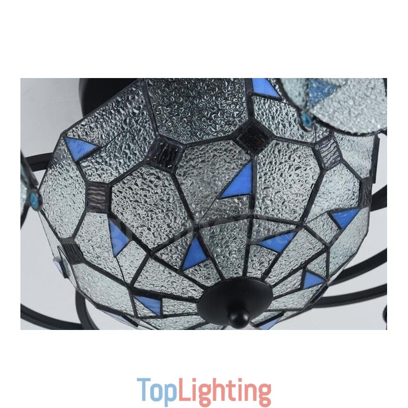 11 Light Mediterranean Style Integrated Bath Metal Chandelier
