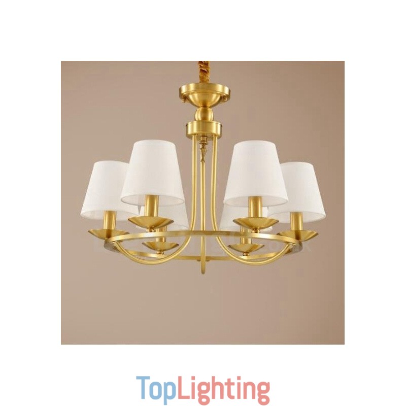 6 Light Rustic Lodge Integrated Metal Copper Chandelier