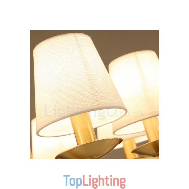 Brass 8 Light Rustic Lodge Integrated Metal Copper Chandelier