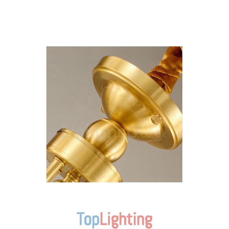Brass 8 Light Rustic Lodge Integrated Metal Copper Chandelier