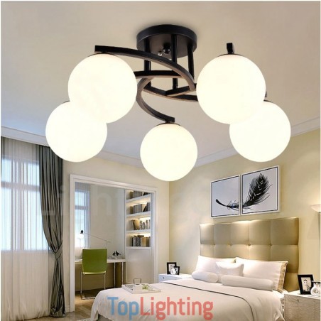 5 Light Rustic Lodge Integrated Chandelier with Glass Shade 5 Light Rustic Lodge Integrated Chandelier with Glass Shade