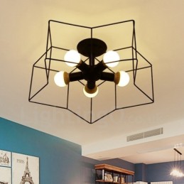 5 Light Rustic Lodge Integrated Chandelier