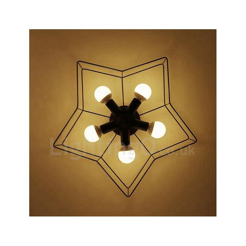 5 Light Rustic Lodge Integrated Chandelier
