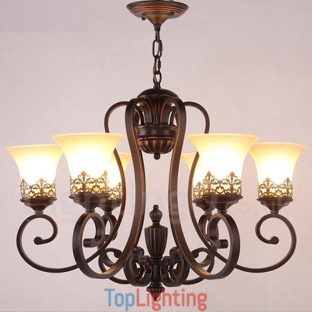 6 Light Rustic Lodge Integrated Metal Chandelier 6 Light Rustic Lodge Integrated Metal Chandelier