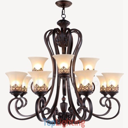 12 Light Rustic Lodge Integrated Metal Chandelier 12 Light Rustic Lodge Integrated Metal Chandelier