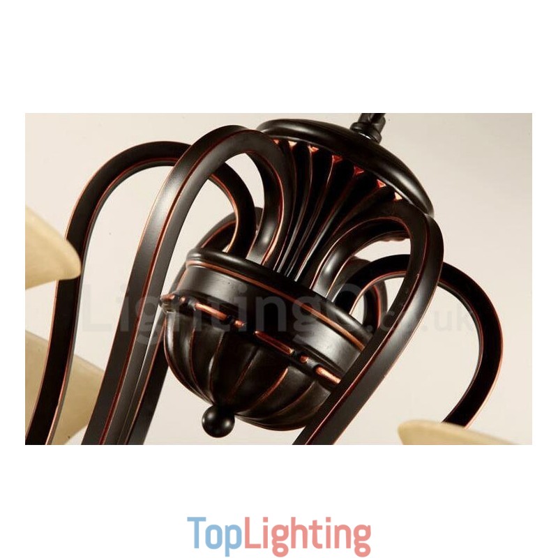 12 Light Rustic Lodge Integrated Metal Chandelier