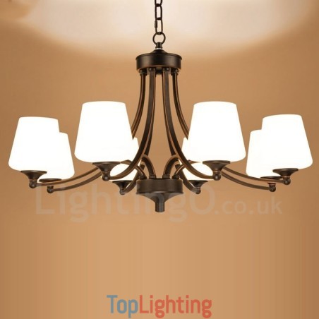8 Light Rustic Lodge Integrated Metal Chandelier 8 Light Rustic Lodge Integrated Metal Chandelier