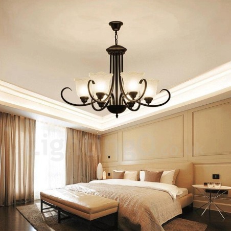6 Light Rustic Lodge Integrated Metal Chandelier 6 Light Rustic Lodge Integrated Metal Chandelier