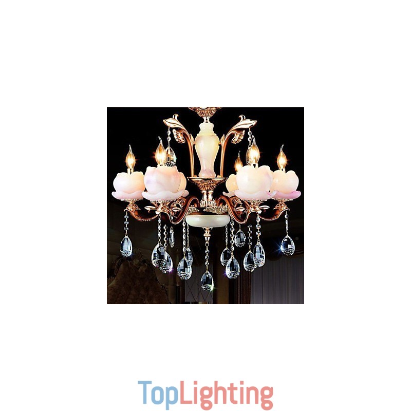 European Style Luxury Zinc Alloy Jade Crystal Pendant