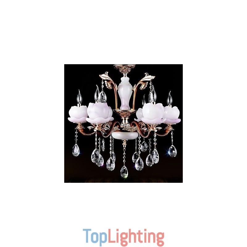 European Style Luxury Zinc Alloy Jade Crystal Pendant