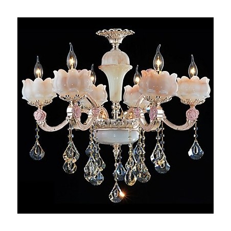 European Style Zinc Alloy Crystal Pendant lamps And Natural Jade European Style Zinc Alloy Crystal Pendant lamps And Natural Jade