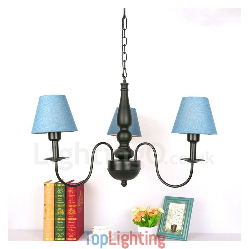 3 Light Traditional Classic Integrated Metal Chandelier
