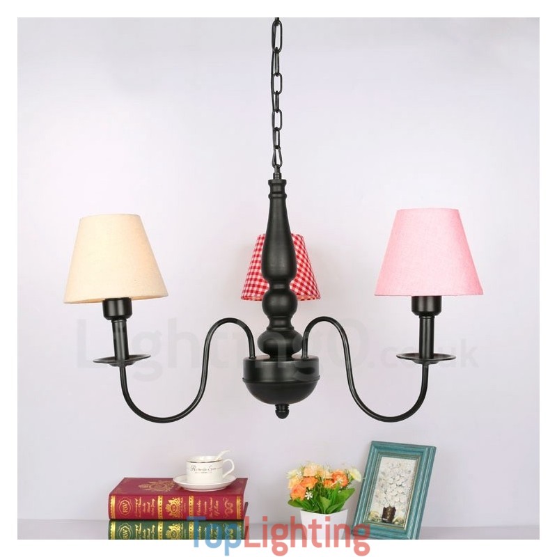 3 Light Traditional Classic Integrated Metal Chandelier