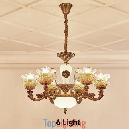 6 Light Traditional Classic Integrated Metal Chandelier 6 Light Traditional Classic Integrated Metal Chandelier